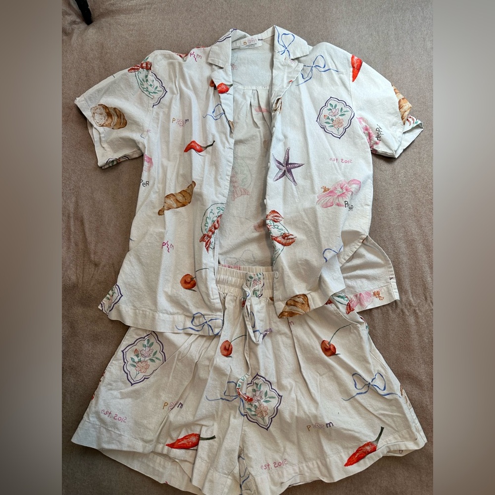 Peppermayo Cream Set with Sea Life Print